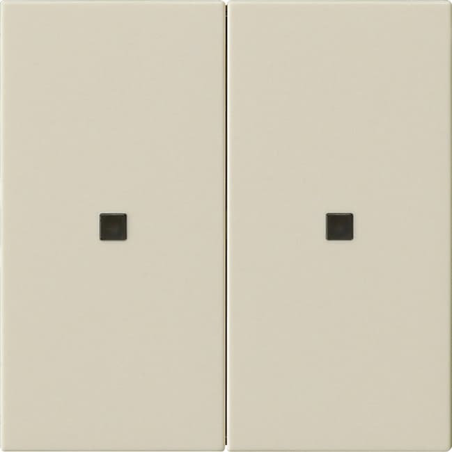 RF Bedienaufsatz 2fach KNX System 55 Cremeweiß glänzend 510701