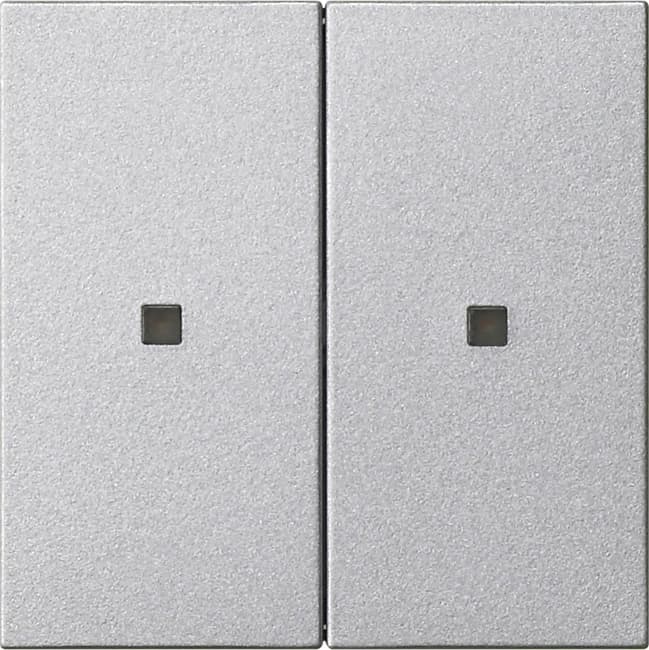 RF Bedienaufsatz 2fach KNX System 55 Farbe Alu 510726