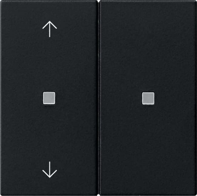 RF Bedienaufsatz 2f Pfeile KNX System 55 Schwarz matt (lackiert) 5108005