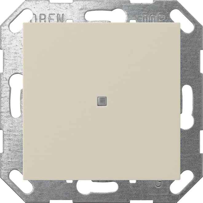 Taster Wippe 1fach OneKNX System 55 Cremeweiß glänzend 517101