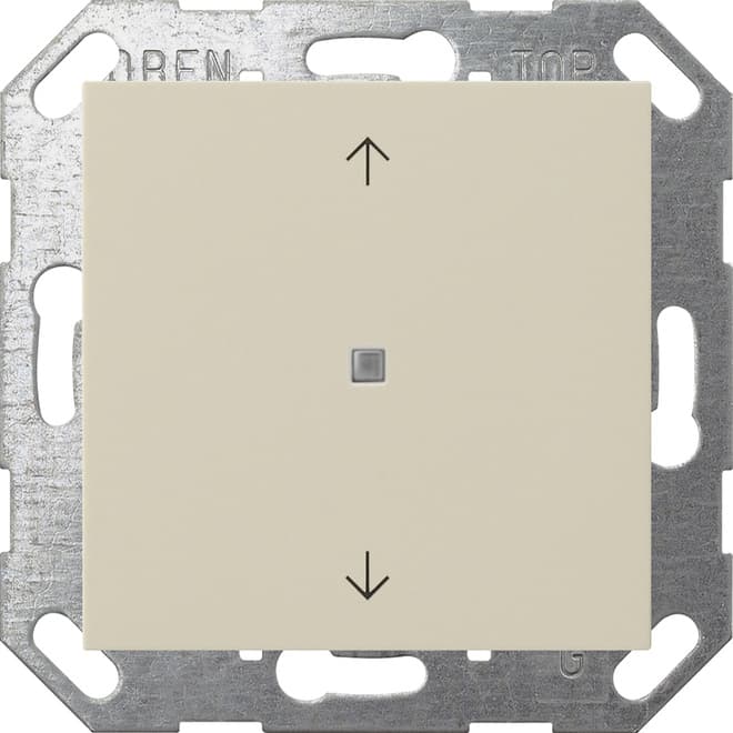 Taster Wippe 1fach Pfeile OneKNX System 55 Cremeweiß glänzend 517201