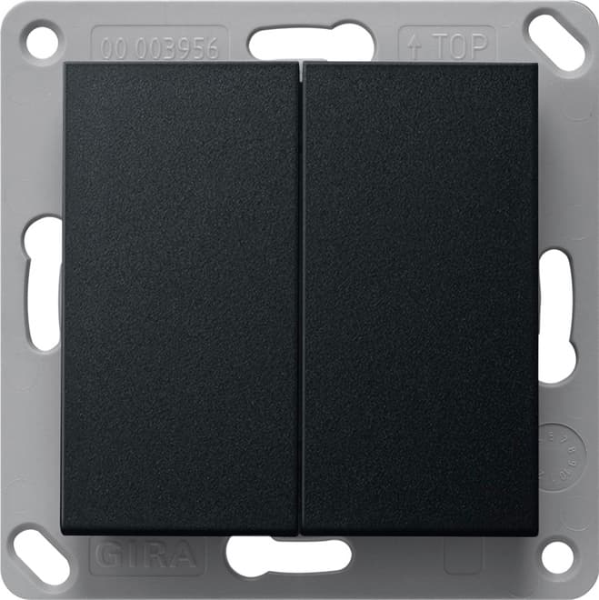 RF Wandsender 2fach KNX System 55 Schwarz matt (lackiert) 5178005