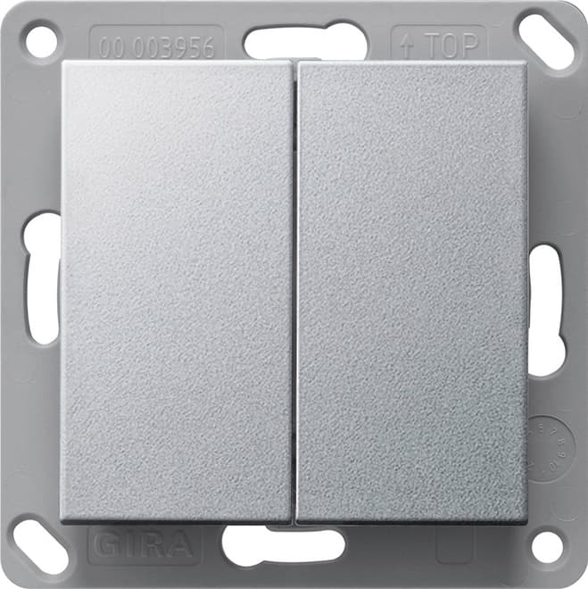 RF Wandsender 2fach KNX System 55 Farbe Alu 517826
