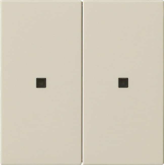 Wippe 2fach unbedruckt KF System 55 Cremeweiß glänzend 536901