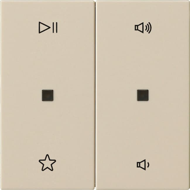 Wippe 2fach Audiosteuerung System 55 Cremeweiß glänzend 538401