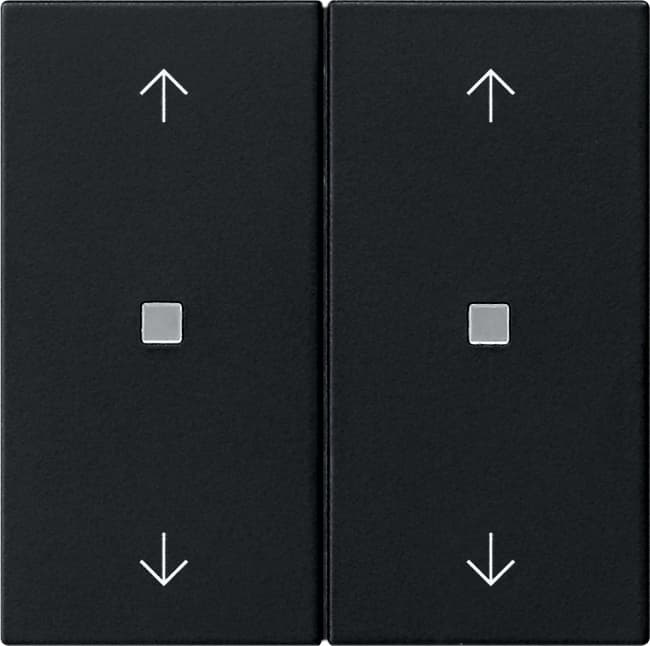 Wippe 2fach Pfeile KF System 55 Schwarz matt (lackiert) 5386005