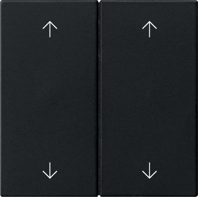 Wippe 2fach Pfeile System 55 Schwarz matt (lackiert) 5387005