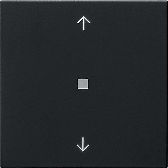Wippe 1fach Pfeile KF System 55 Schwarz matt (lackiert) 5388005