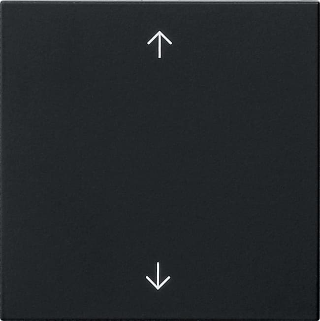 Wippe 1fach Pfeile System 55 Schwarz matt (lackiert) 5389005