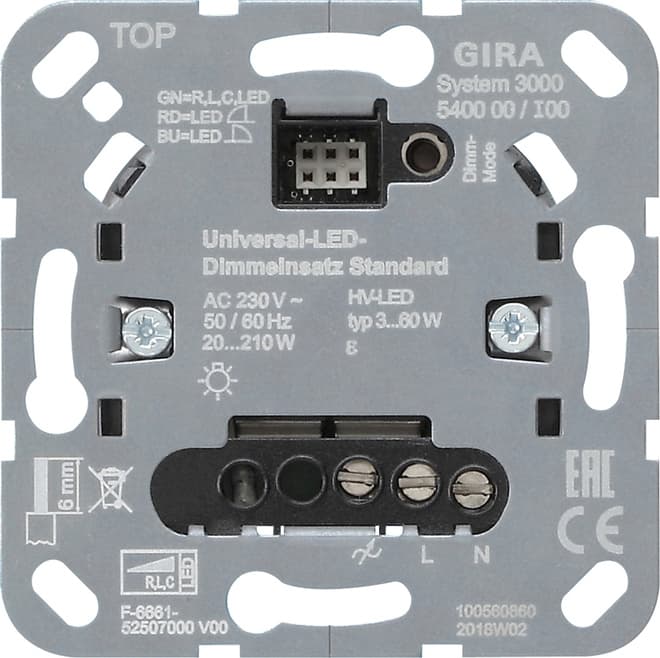 S3000 Uni-LED-Dimmeinsatz Standard Einsatz