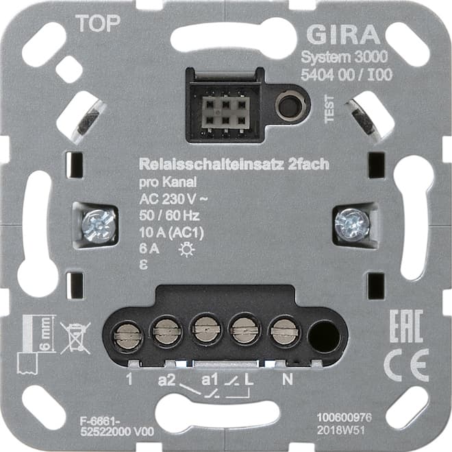 S3000 Relaisschalteinsatz 2fach Einsatz