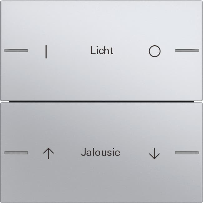 Wippenset 2fach indiv. Tastsensor4 System 55 Farbe Alu 576226