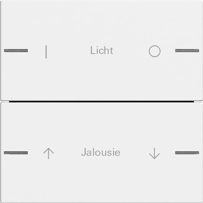 Wippenset 2fach indiv. Tastsensor4 System 55 Reinweiß seidenm. 576227