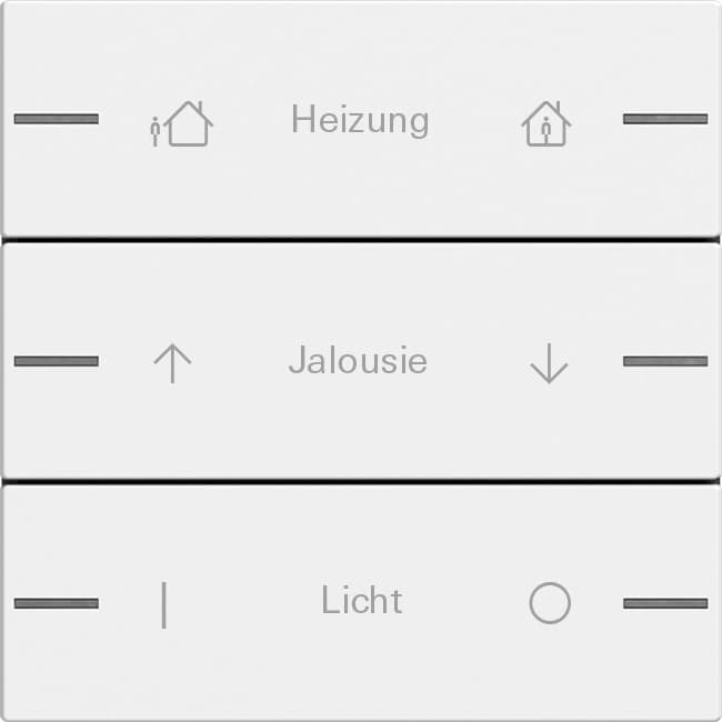 Wippenset 3fach indiv. Tastsensor4 System 55 Reinweiß seidenm. 576327