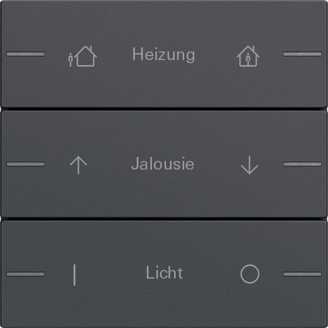 Wippenset 3fach indiv. Tastsensor4 System 55 Anthrazit 576328